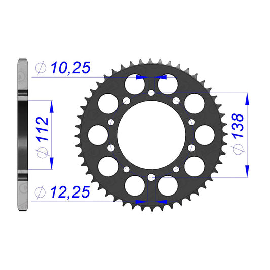 AFAM AFAM RR.43T 520 ALLOY CBR600/900/R6 11509H. 11509-43