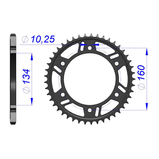AFAM AFA.RR 40T 520 H/ALLOY CBR600F4/RR 01-08. 11618-40