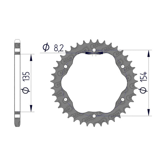 AFAM REAR SPROCKET DUCATI PANIGALE 520-42 51804-42