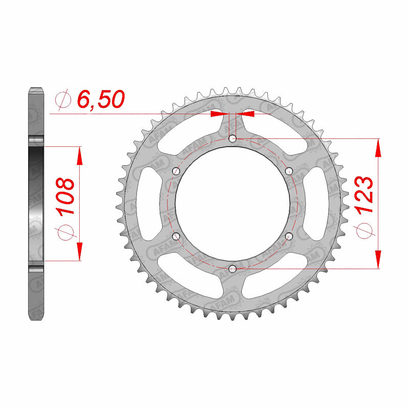 AFAM AFAM 52T 420P DERBI GPR50 RACING 04-07(92114). 92114-52