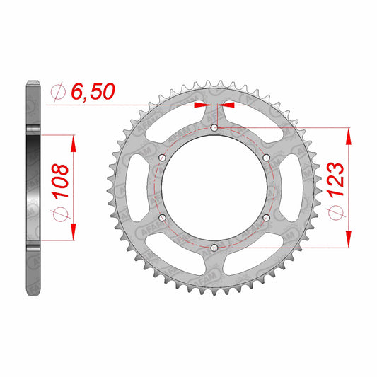 AFAM AFAM 52T 420P DERBI GPR50 RACING 04-07(92114). 92114-52