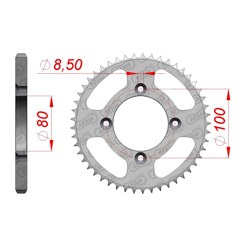 AFAM REAR SPROCKET HON CRF125F (14-15) 10110-46 10110-46
