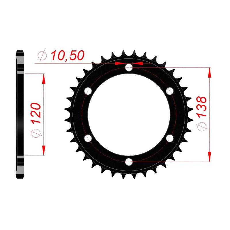 AFAM REAR SPROCKET HON CBR250R (11-13) 10337-36 10337-36