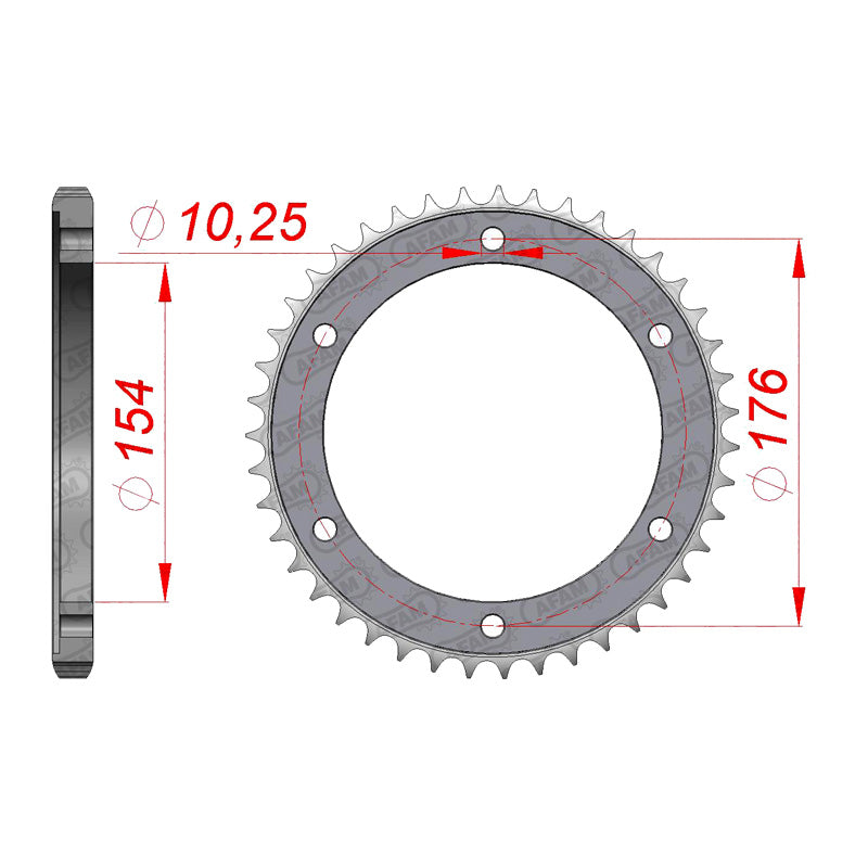AFAM REAR SPROCKET HON VFR800 (14-15) 10628-43 10628-43