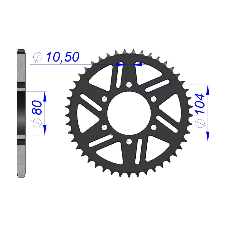 AFAM SPR.HARD ALLOY 400/750/900 ZXR/ZX600R/636 40T. 17606-40