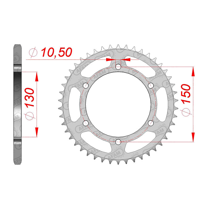 AFAM REAR SPROCKET YAM FZ6R (09-14) 12604-46 12604-46