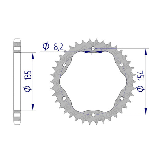 AFAM REAR SPROCKET DUCATI USE CARRIER 760B 51803-38 51803-38