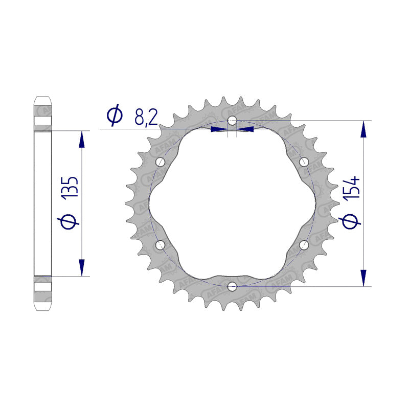 AFAM REAR SPROCKET DUCATI USE CARRIER 760B 51803-39 51803-39