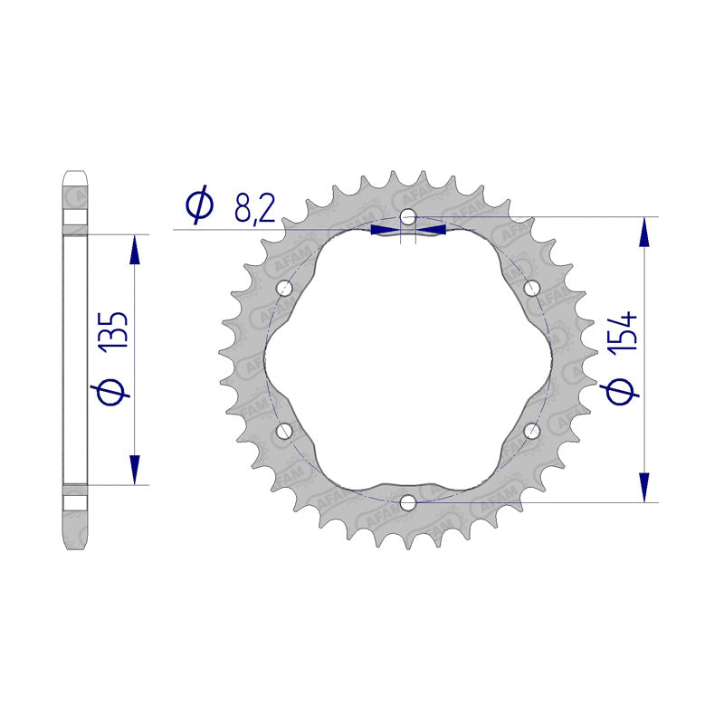 AFAM REAR SPROCKET DUCATI USE CARRIER 760B 51804-38 51804-38