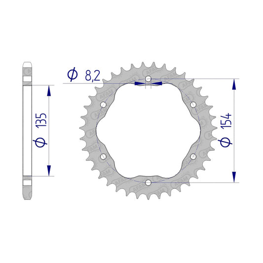 AFAM REAR SPROCKET DUCATI USE CARRIER 760B 51804-39 51804-39