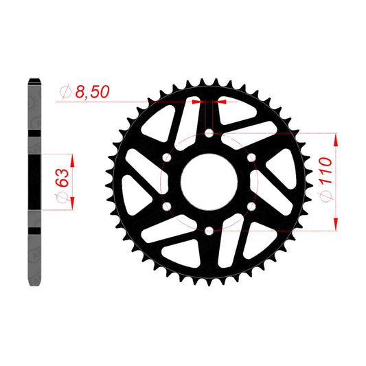 AFAM REAR SPROCKET KTM DUKE 390 (2015) 71202-42 71202-42
