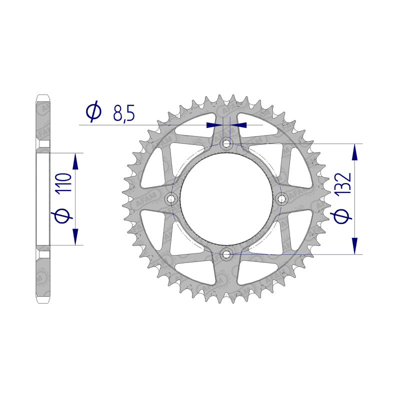 AFAM REAR SPROCKET KTM 350 FREERIDE (2015) 72306+48 72306_48