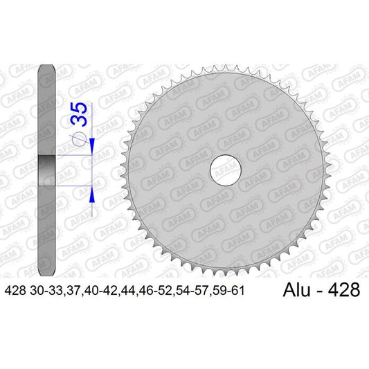 AFAM BLANK SPR.428P 37T ALLOY 7075-T6 428-37