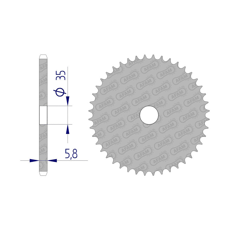 AFAM SPR.BLANK 520P 39T ALLOY 7075-T6 520-39
