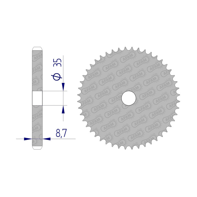 AFAM SPR.BLANK 530P 41T ALLOY 7075-T6 530-41