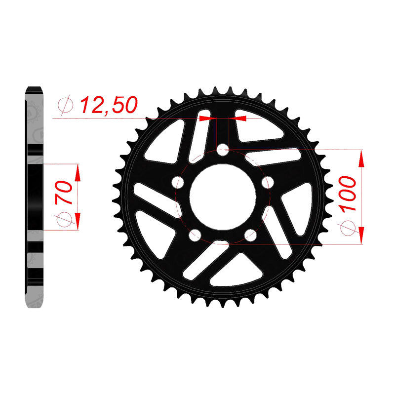 AFAM SPROCKET 525 ACIER 45T BMW S1000RR HP4 2013 164802-45