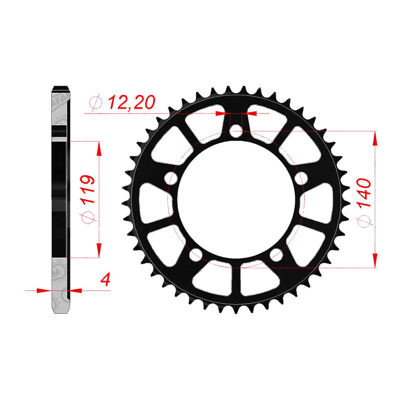 AFAM AFAM SPROCKET 525 ACIER 45T BMW S1000RR 2019 OE 164600-45