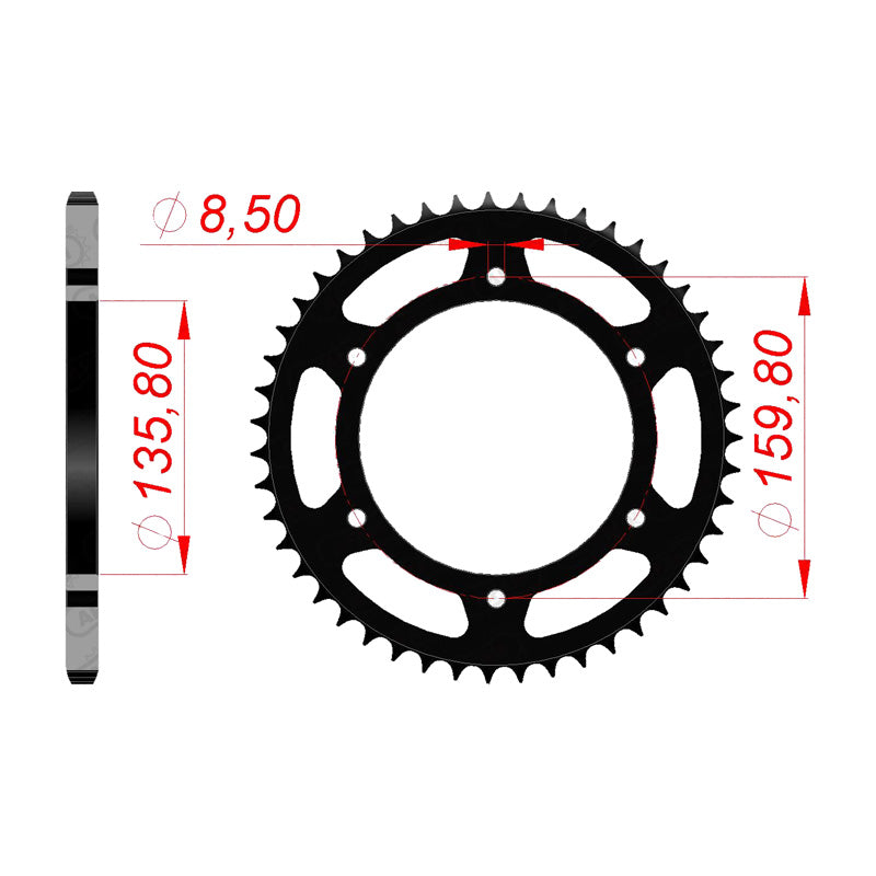 AFAM SPR.RR BMW F650/GS 97-04 47T (35304-47). 35304-47