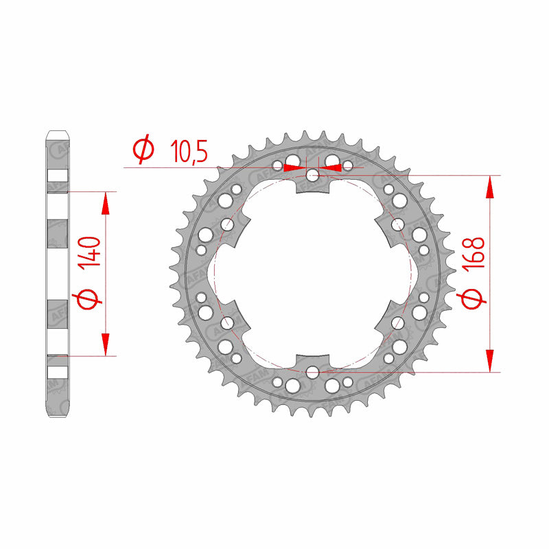 AFAM SPROCKET 525 47T BMW F800R 09 (92635-47) 92635-47
