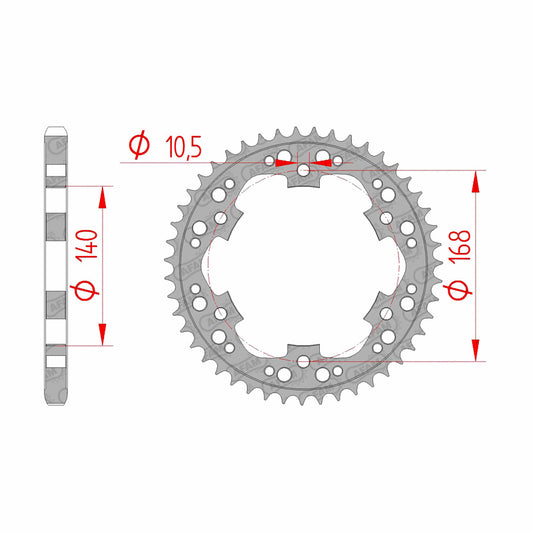 AFAM SPROCKET 525 47T BMW F800R 09 (92635-47) 92635-47