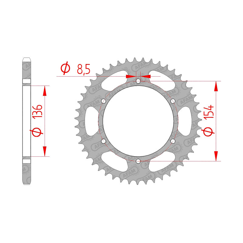 AFAM SPROCKET 520 47T BMW X-COUNTRY/CHALL 07-08. 92503-47
