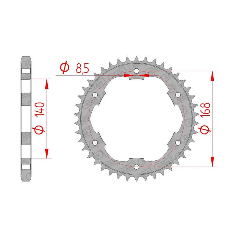 AFAM SPROCKET 525 42T BMW F650GS 09 (92634-42) 92634-42