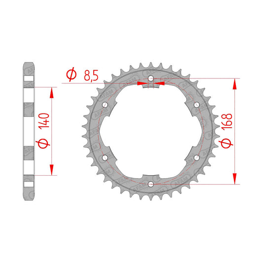AFAM SPROCKET 525 42T BMW F650GS 09 (92634-42) 92634-42