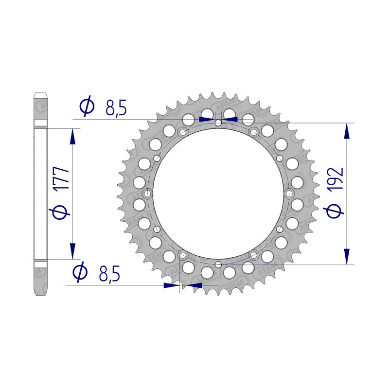 AFAM SPROCKET 520 HUSQ.CR125/250/390 77-82(63300-52) 63300-52