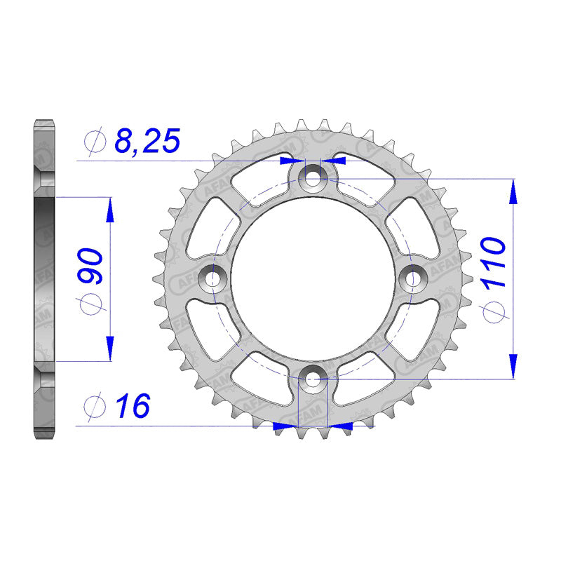 AFAM SPROC.RR 40T 415 KTM50SX 14-17(72106-40). 72106-40