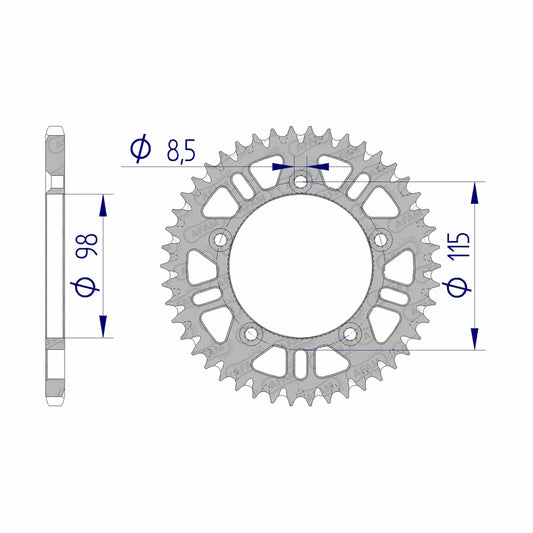 AFAM AFAM RR 48T 420 ALLOY KTM60/65SX 99-06(72101). 72101_48