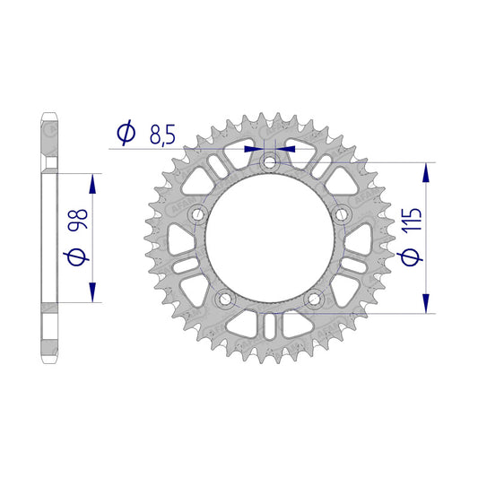 AFAM AFAM RR 50T 420 ALLOY KTM60/65SX 99-06(72101). 72101_50
