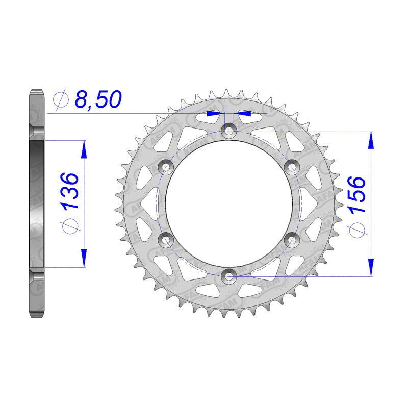 AFAM AFAM SP.RR ALU.SHERCO 49T 520(15206N) 15206N-49