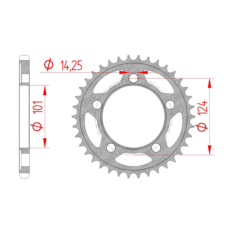 AFAM SPR.RR.KTM 990 SUPER DUKE 41T 525 71801-41