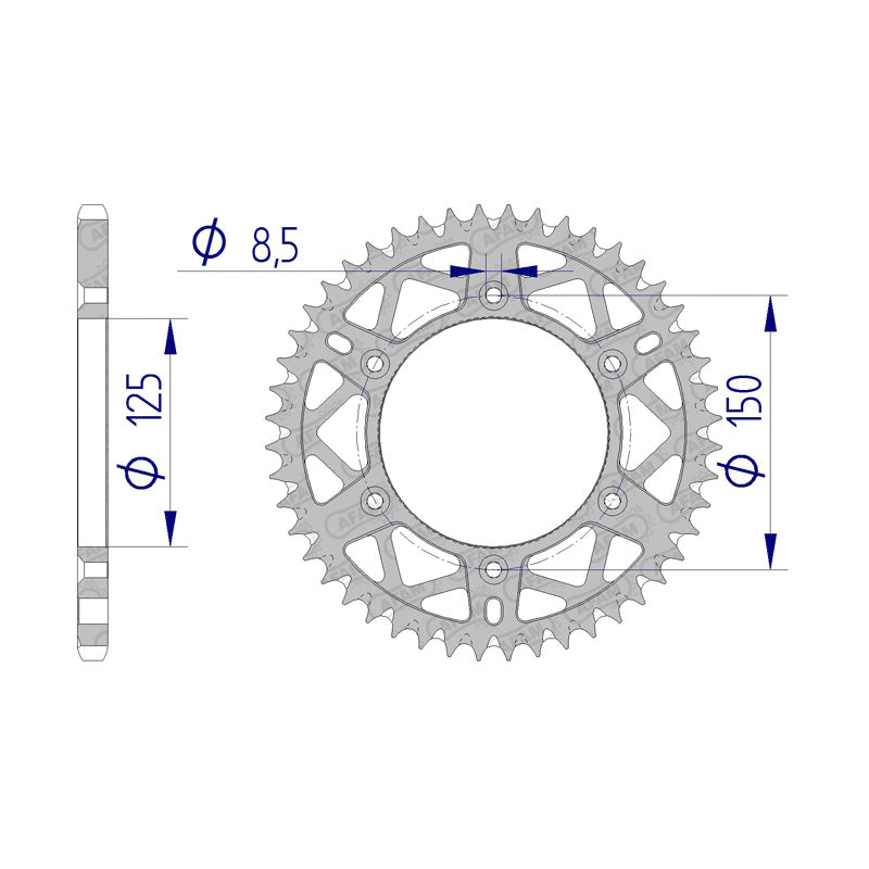 AFAM AFAM RR.49T 520 ALLOY KTM54610051-49 (72304). 72304_49