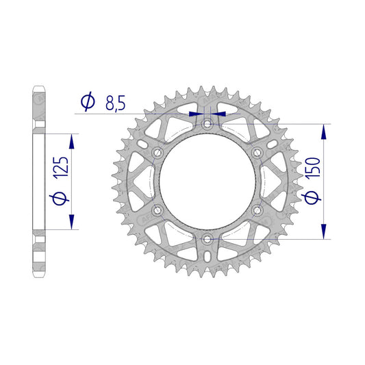 AFAM AFAM RR.49T 520 ALLOY KTM54610051-49 (72304). 72304_49