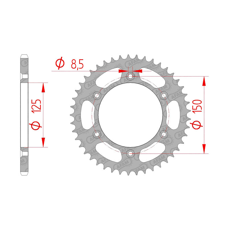 AFAM SPR.RR.KTM 50T 5461005-150 71304-50T. 71304-50