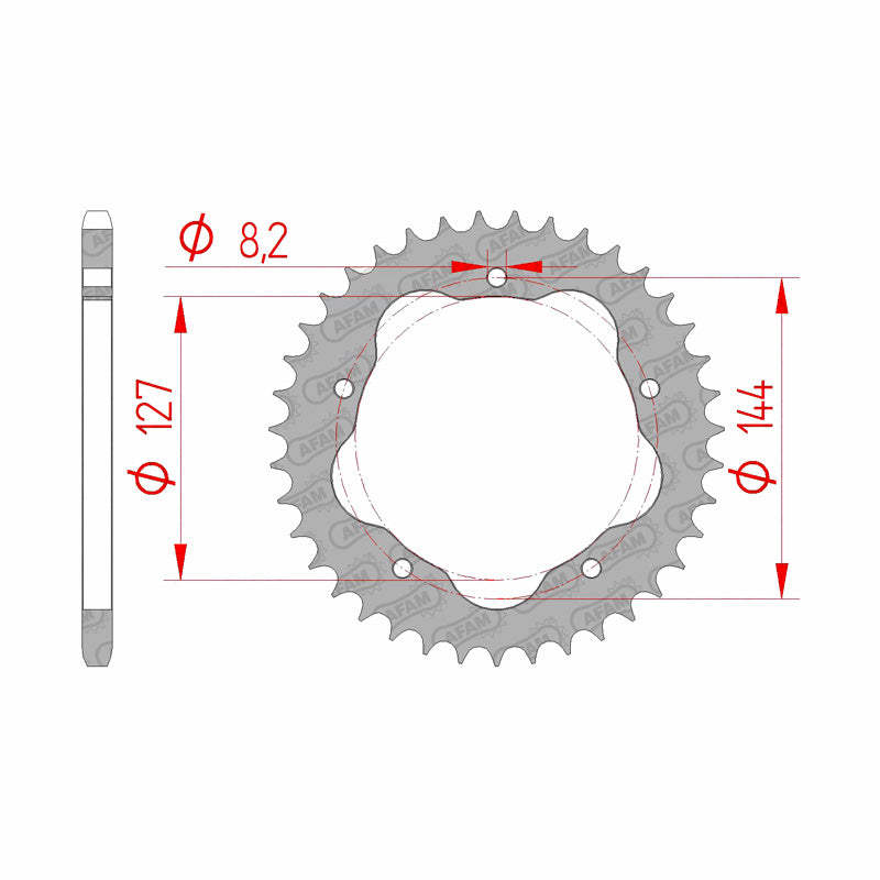 AFAM SPR. 41T 520 DUCATI 748 (50607). 50607-41