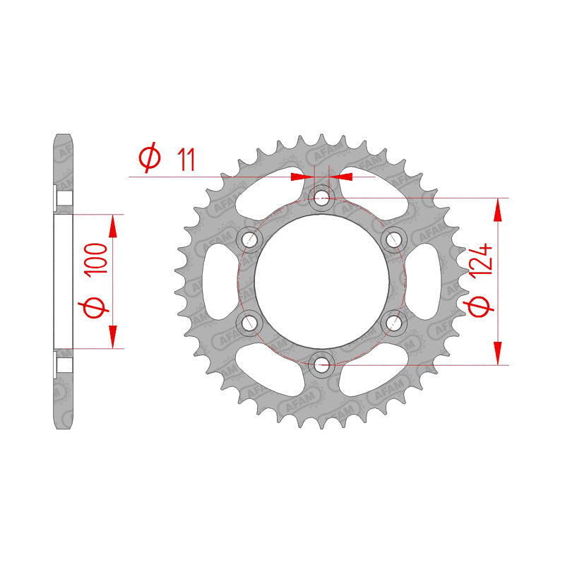 AFAM SPR.RR. DUCATI 4941013-1A 46T. 50602-46