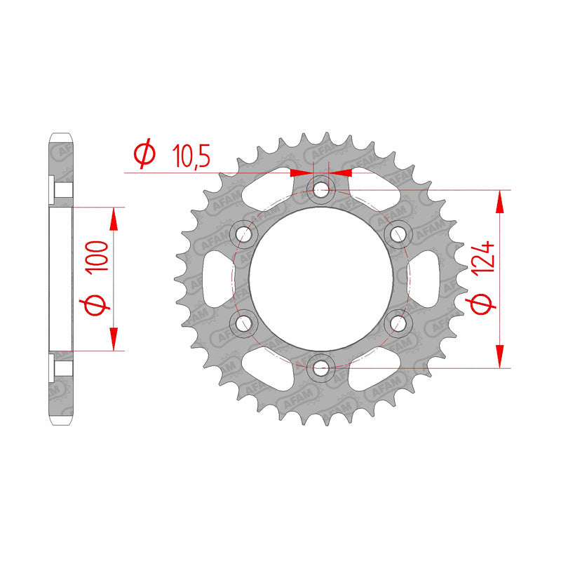AFAM SPR.RR.DUCATI 4941068-1D 39T 525P (50609-39). 50609-39