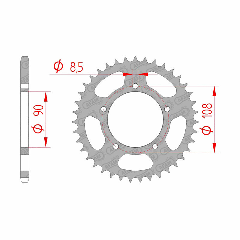AFAM SP.AR.38T 520P DUCATI 906 PASO 50601. 50601-38