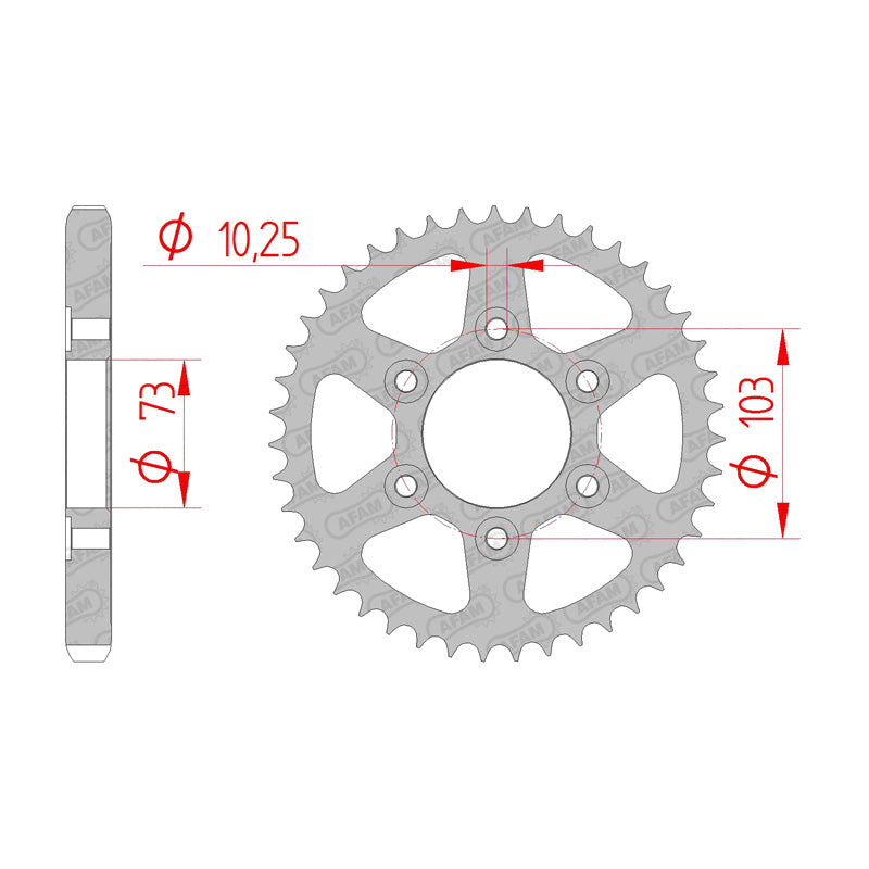 AFAM RR SPR.MULTISTRADA ENDURO 1200 16-17 43T(50902-43) 50902-43