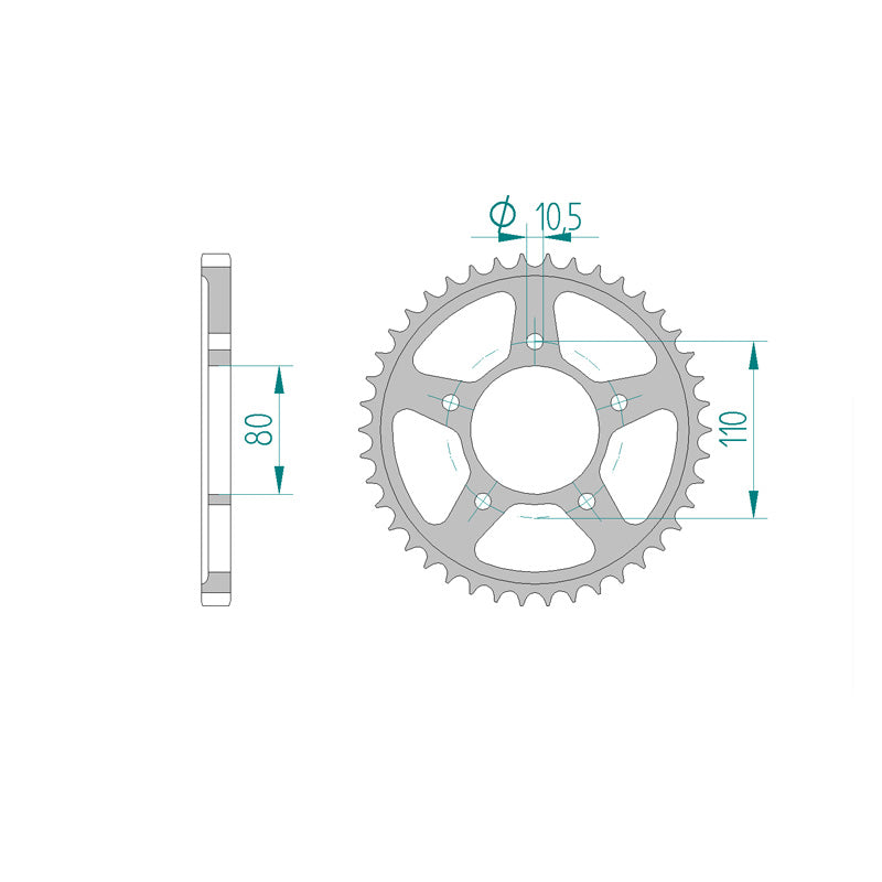 ITL SPR.RR.41201-MR1-670 44T 525P VT600 93-96. 111354