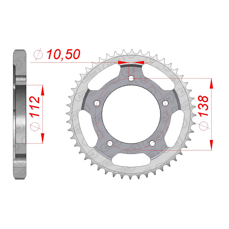 AFAM SPR.RR.YZF-R6 99-01 48T 530 (12607-48). 12607-48