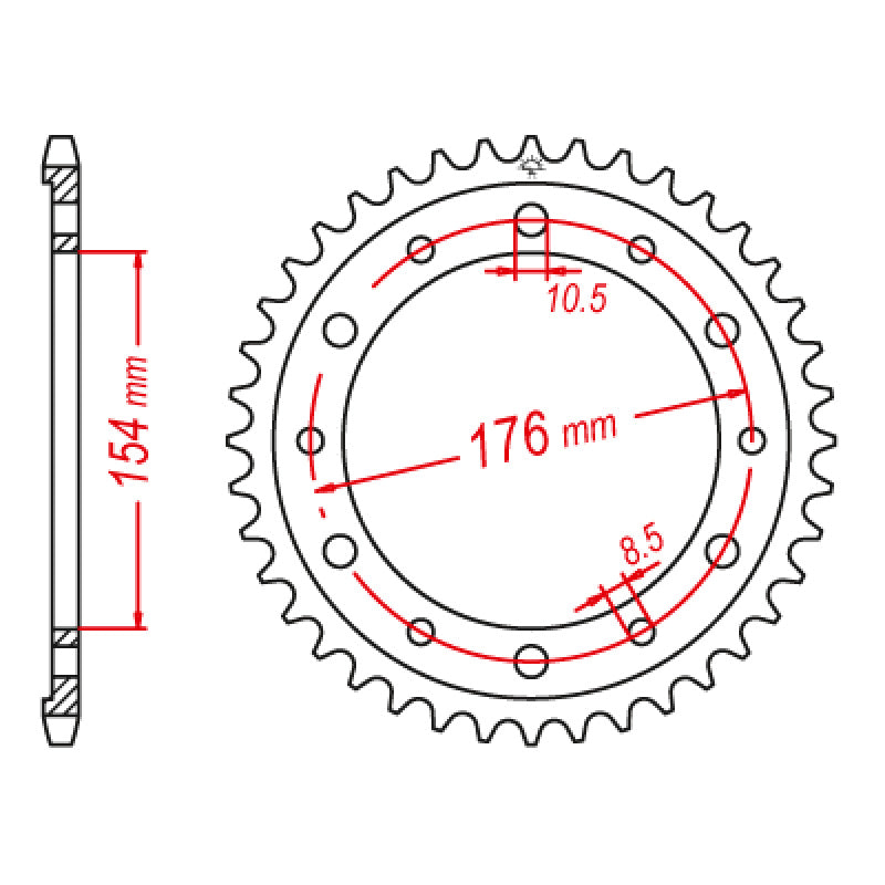 ITL SP.RR.43T 530P 12H VFR750/800 90-08 41201-MCW-D00 111381