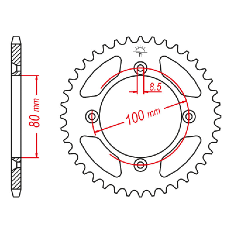ITL SPR.RR.XR70R 97-03/CRF70 04-06 36T 0206-36T. 111399