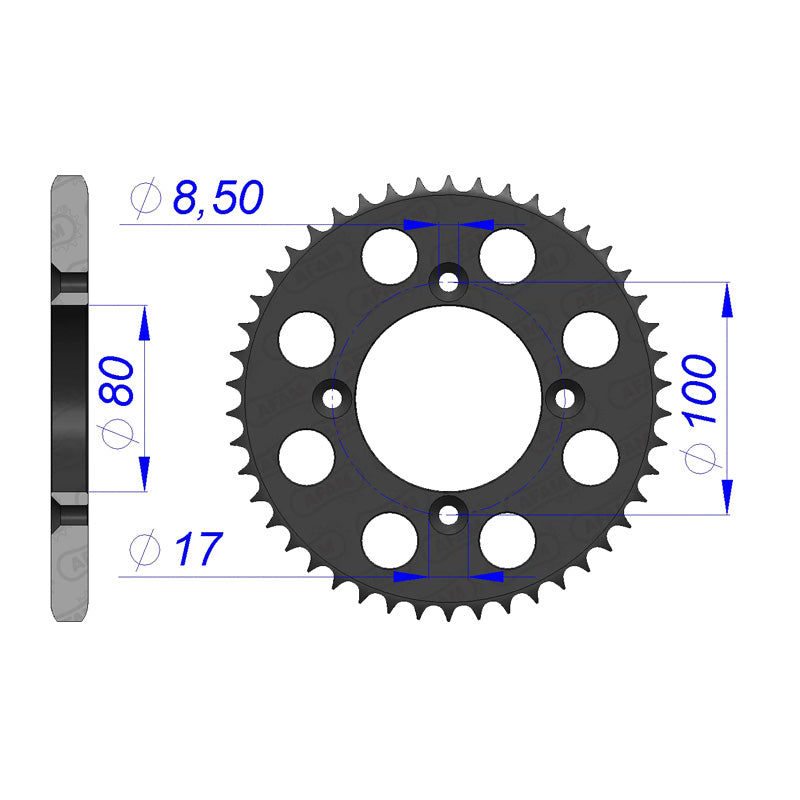 AFAM REAR SPROCKET ALU HON CRF100 (04-13) 11110-50 11110-50