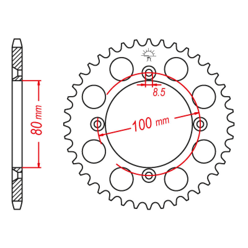ITL SP RR.50T 428P 41201-KN4.CRF/XR100 85-09 1204-50T 111431
