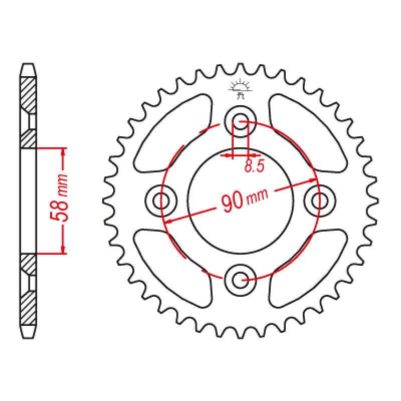 ITL SPR.RR 41201-GEL-700 XR50R 00-06/CRF50 04-06 37T. 111452
