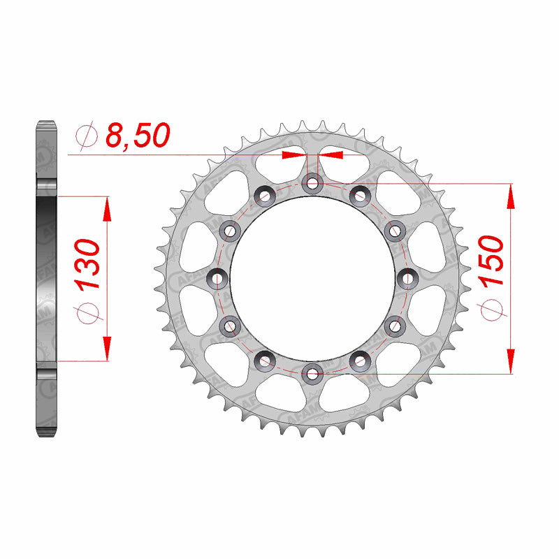 AFAM SPR.RR.YAM YZ125/250/250F/400/426/450F 99-07 47T. 12323-47