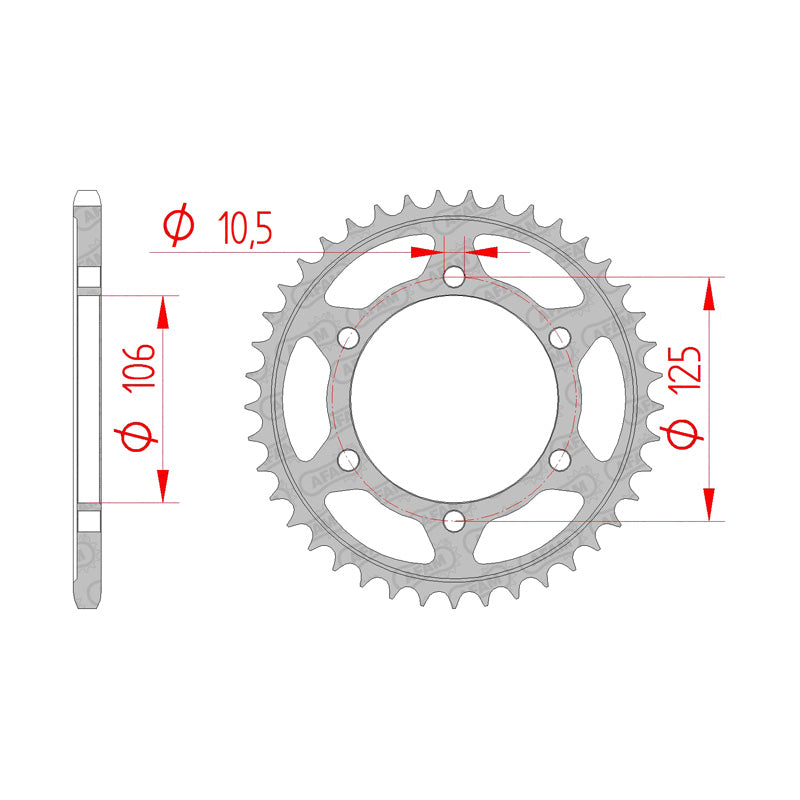 AFAM AFAM RR.41T TRIUMPH STREET TWIN/CUP/SCRAMB. 17-18 86606-41